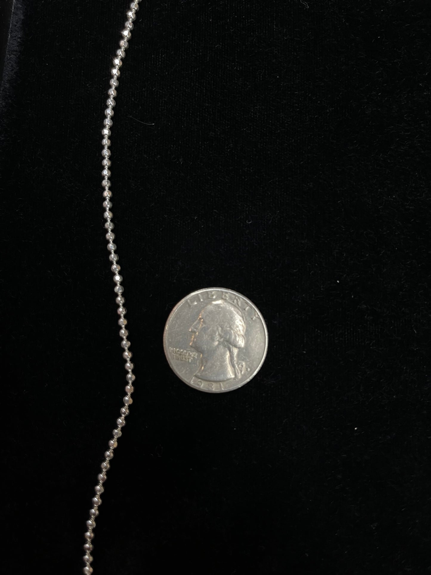 26" 2mm Silver Cut Silver Necklace