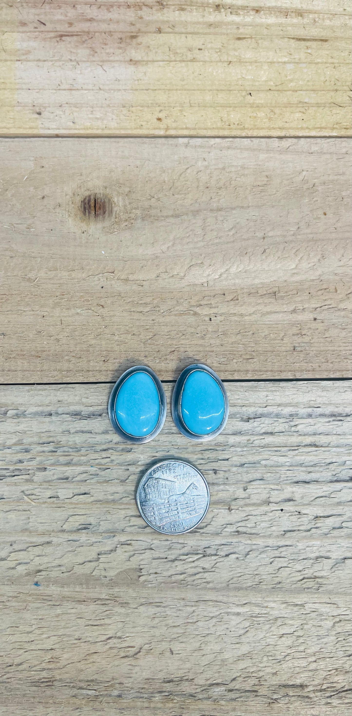 Kingman Turquoise Earrings by Zia