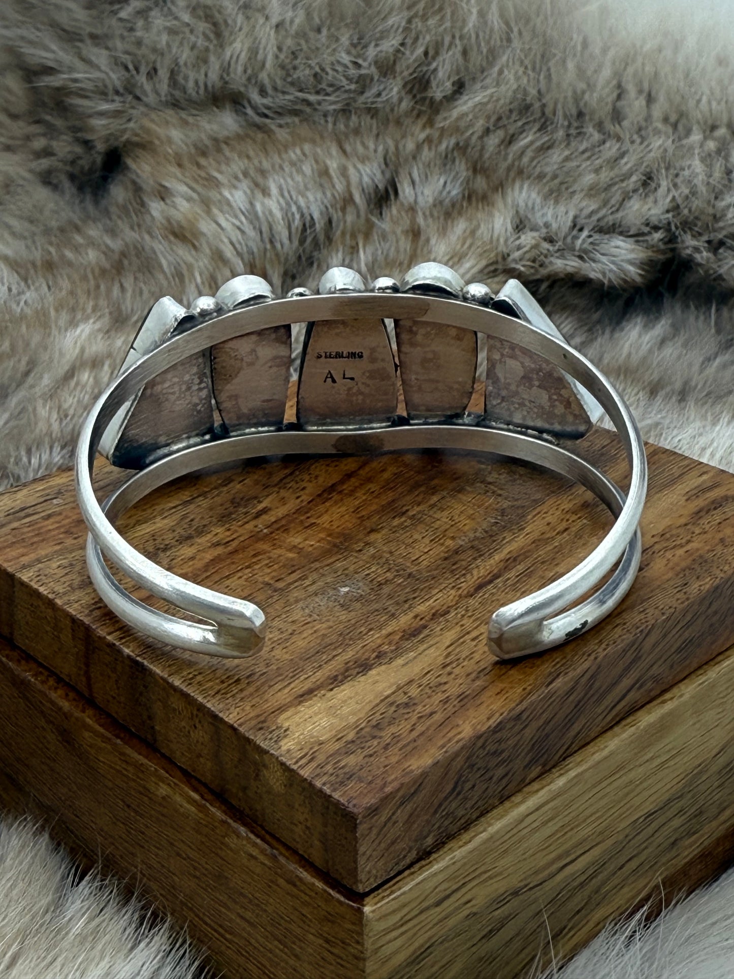 5 Stone Boulder Turquoise Cuff by Augustine Largo, Navajo