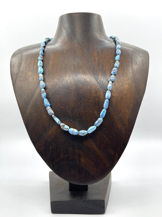 19" Golden Hills Nugget Turquoise Necklace