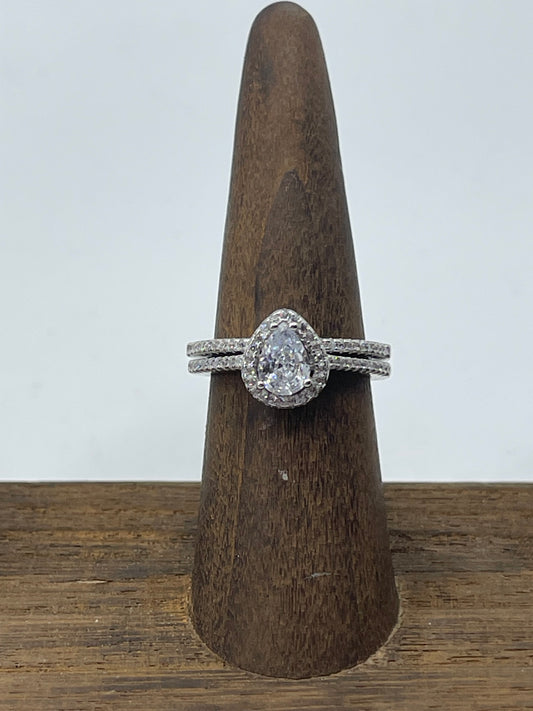 Cubic Zirconia and Sterling Silver Ring