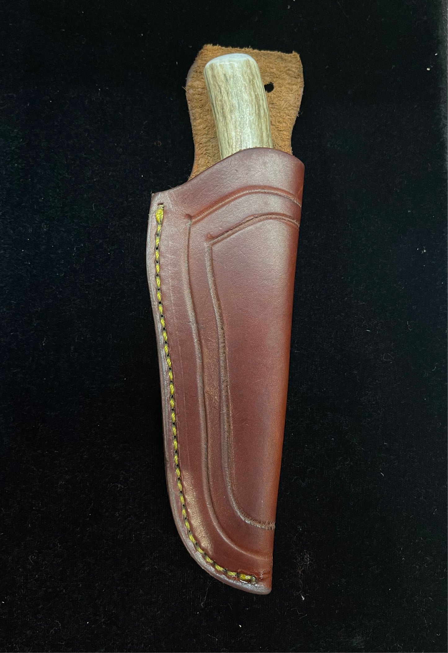 6 1/2" "Buffalo Knife" with Antler Handle Made in the USA