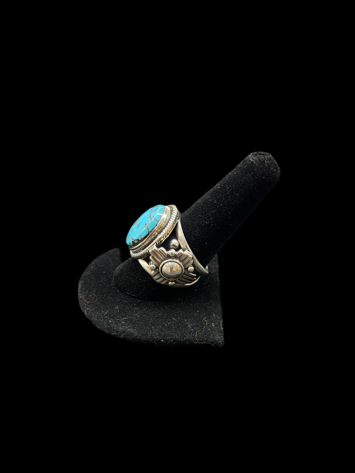 10.0 Egyptian Turquoise Men's Ring By Zia