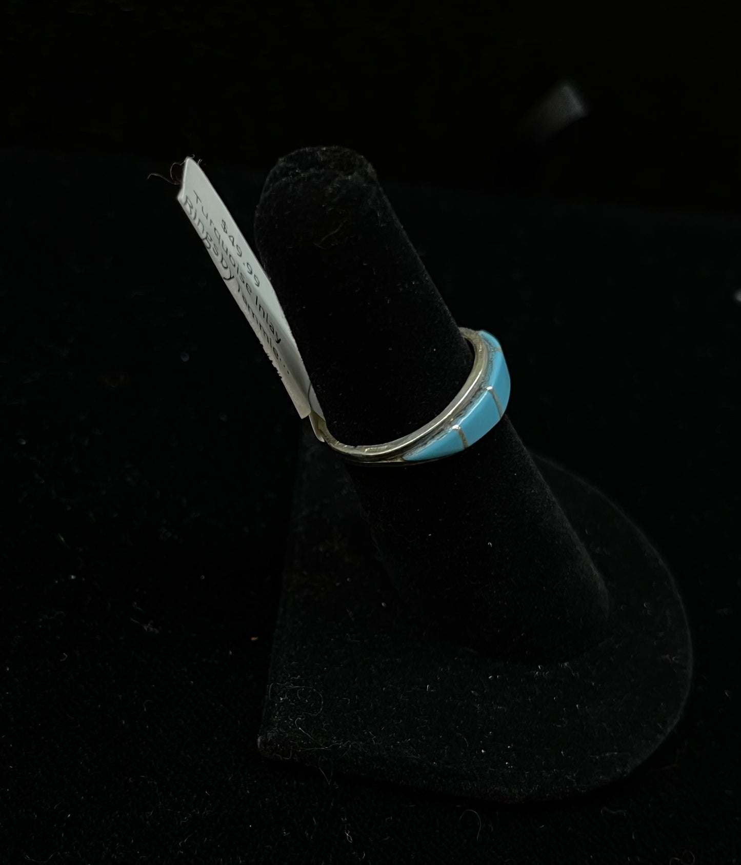 Turquoise Inlay Rings by Tammie Qualo, Zuni