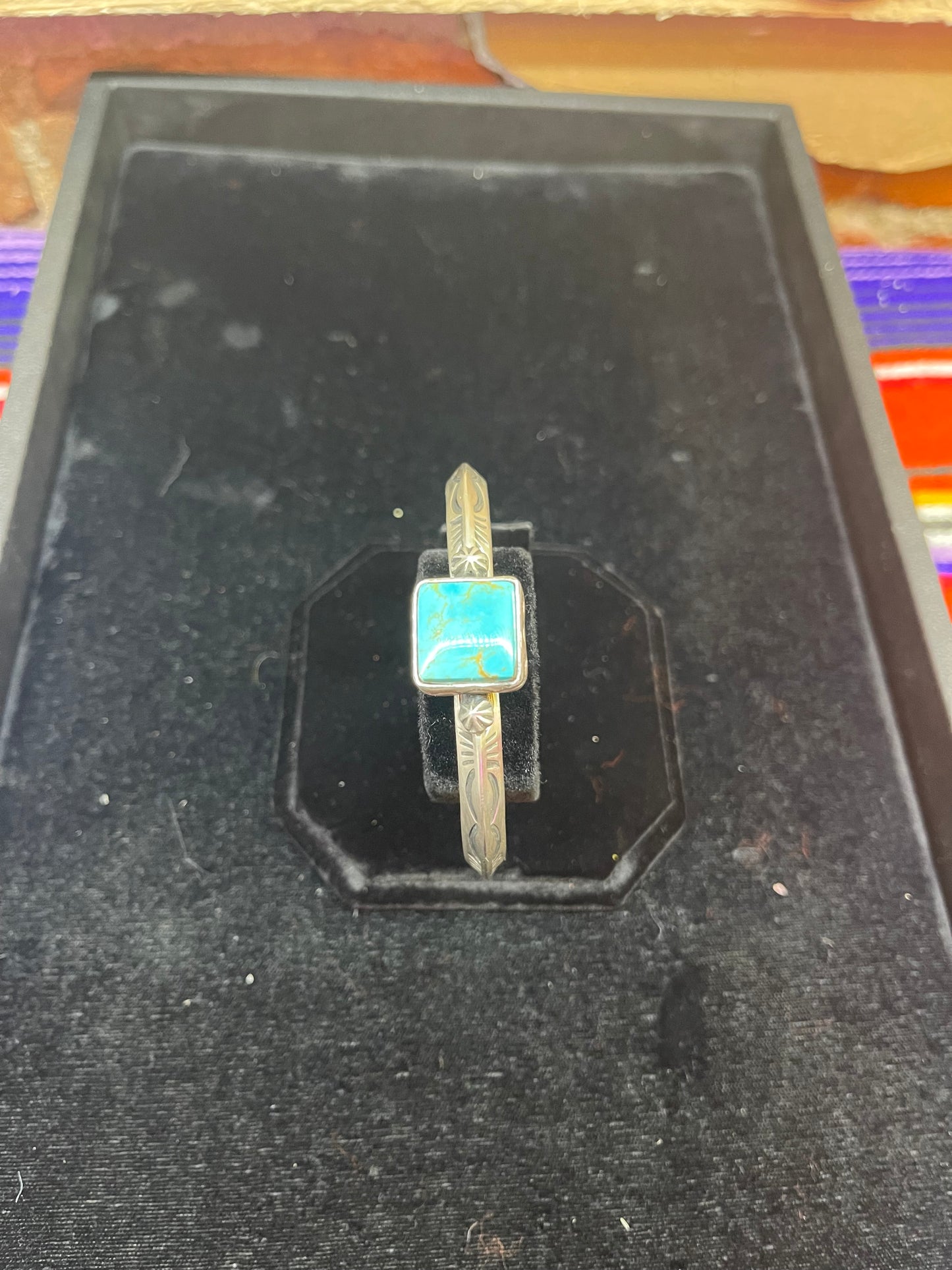 Turquoise Square Cuff Bracelet