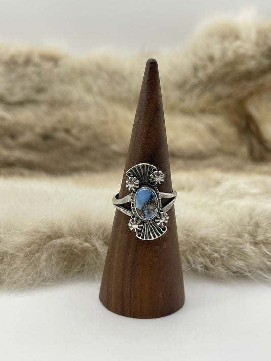 9.0 Golden Hills Ring by Harris Largo, Navajo