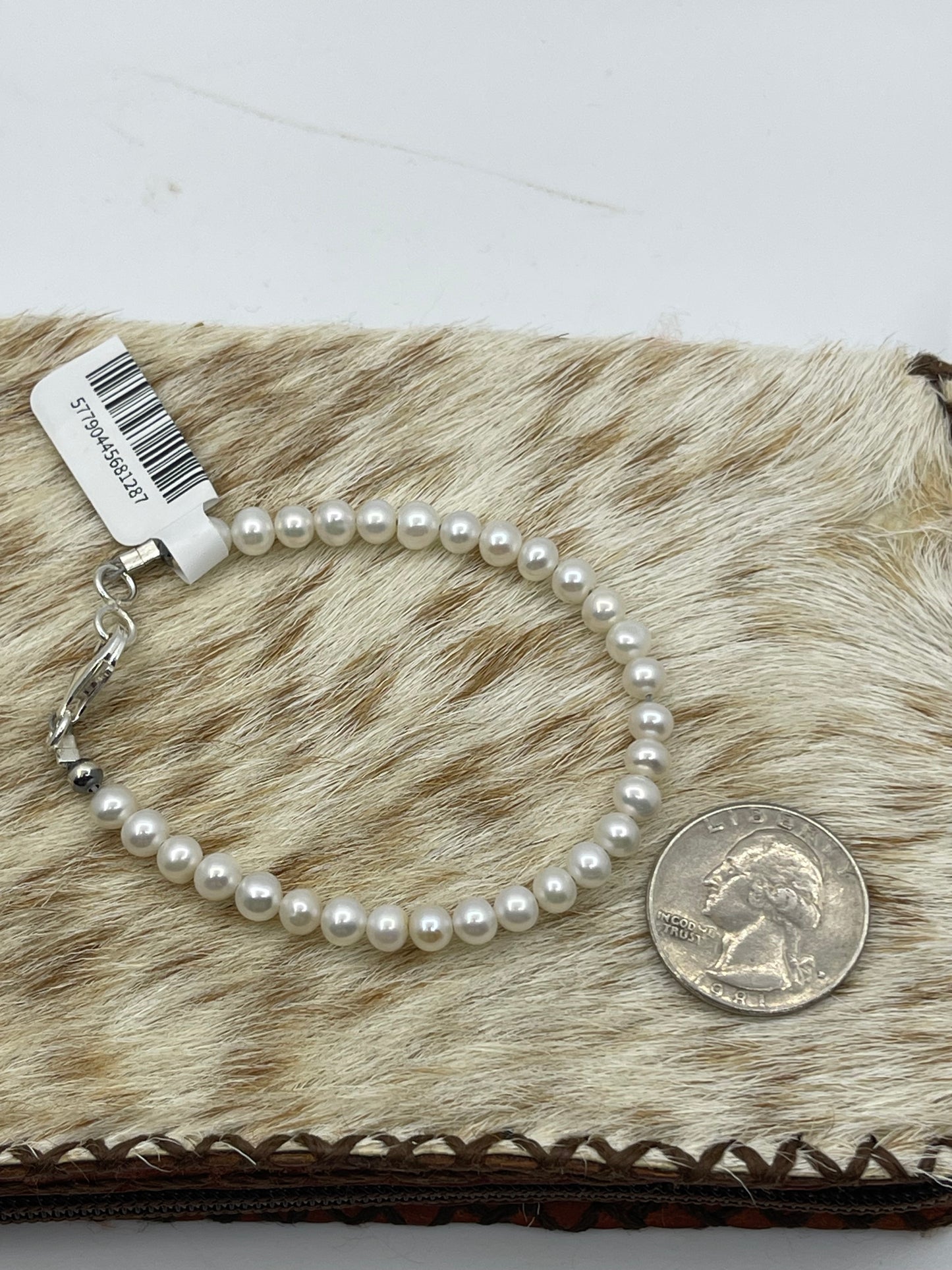 6 3/4" 6mm Fresh Water Pearl Bracelet