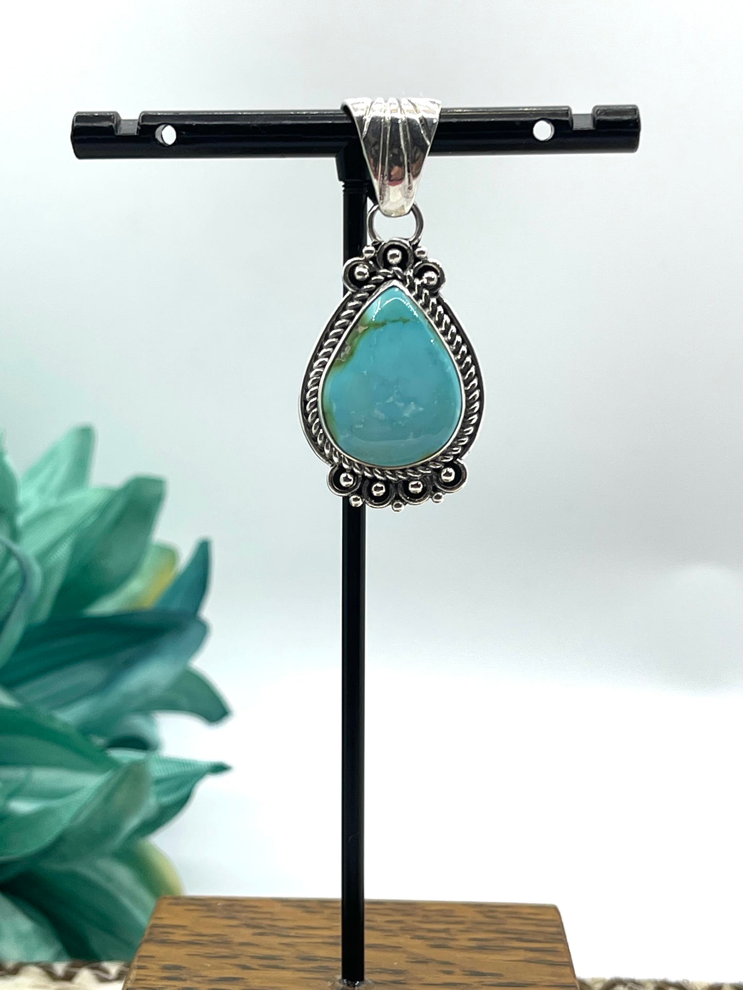 Sonoran Gold Turquoise Teardrop Pendant