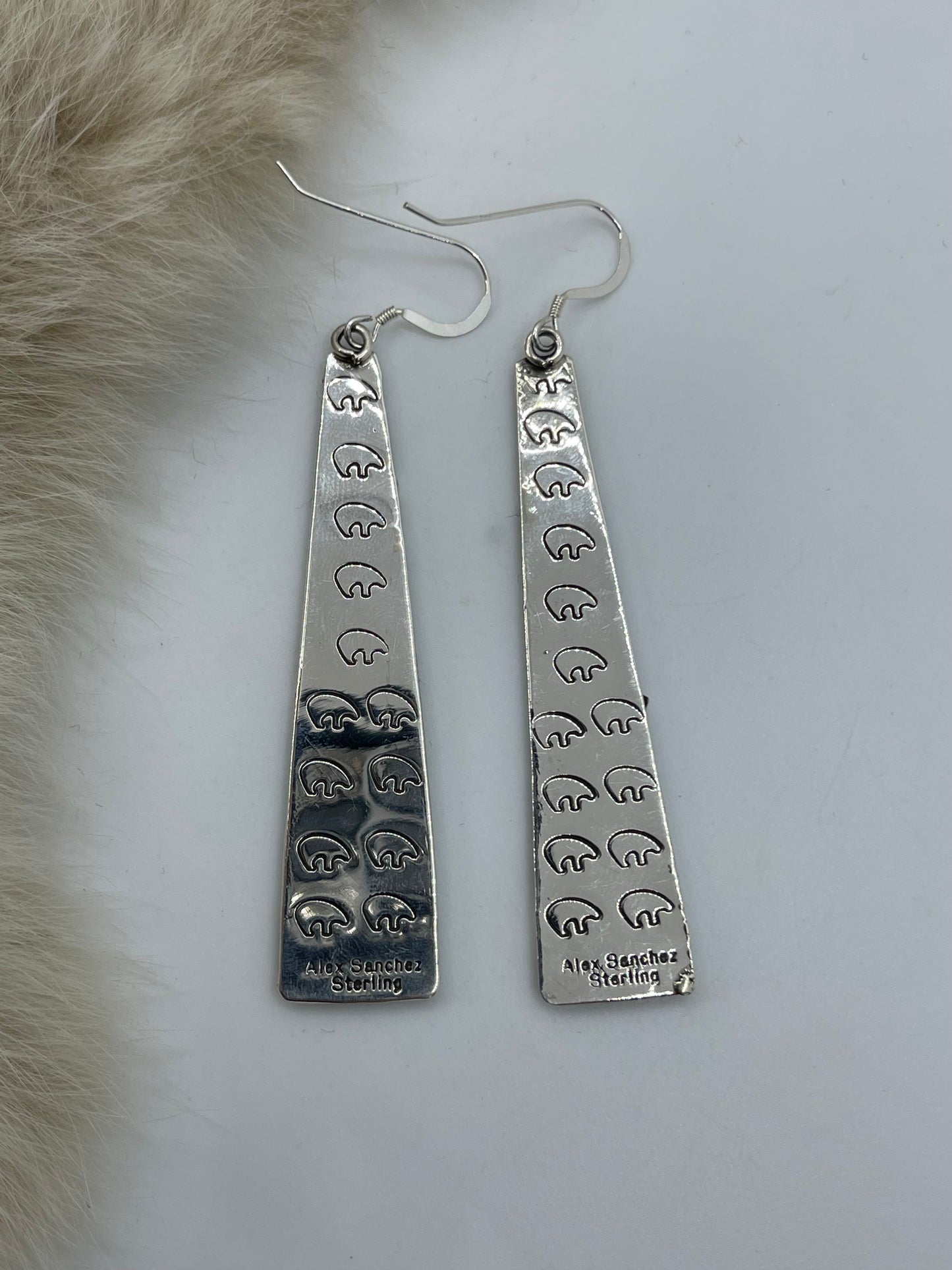 Tee Pee Petroglyph Earrings by Alex Sanchez, Navajo