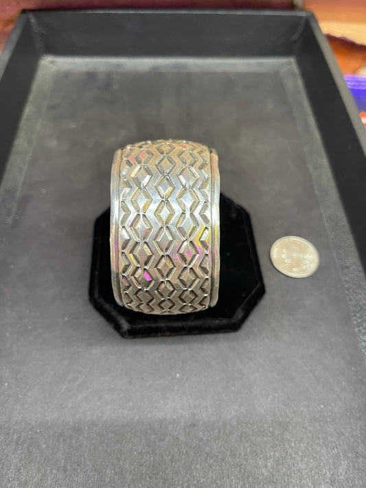 Sterling Silver Stamped Cuff Bracelet