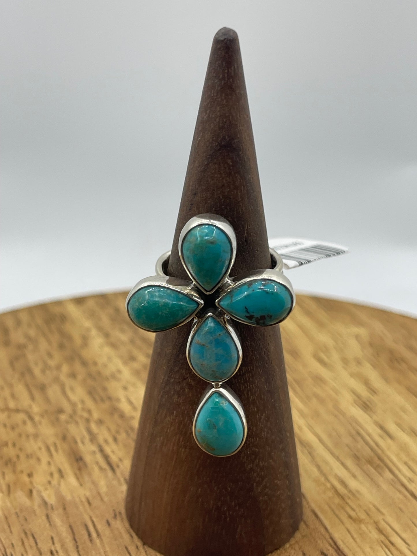 6.0 Turquoise Cross Ring