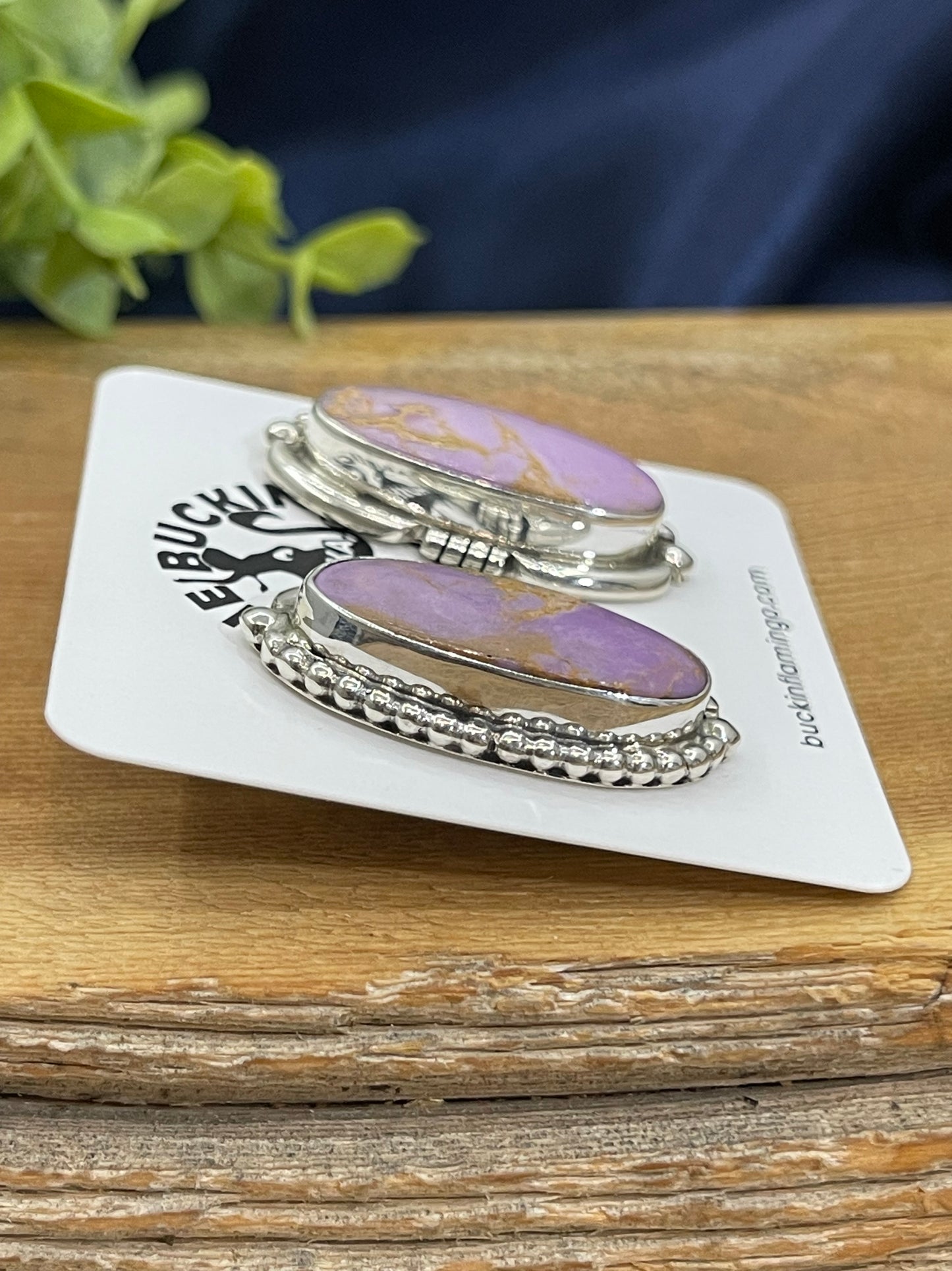 Oval Phosphosidenite Post Earrings By Joelias Draper, Navajo
