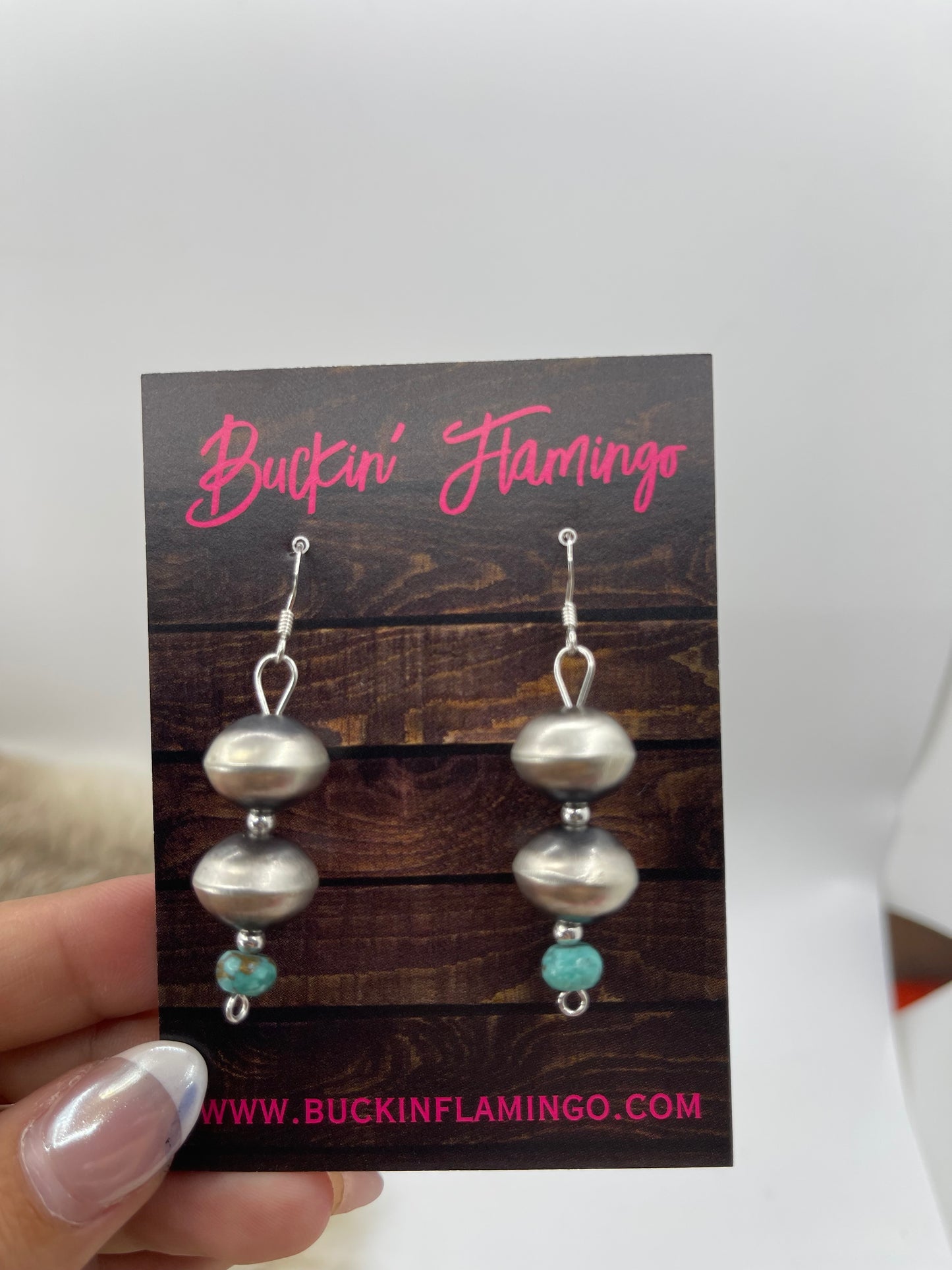 32" 24mm Handmade Set Navajo Pearls by Sharon Cooley, Navajo