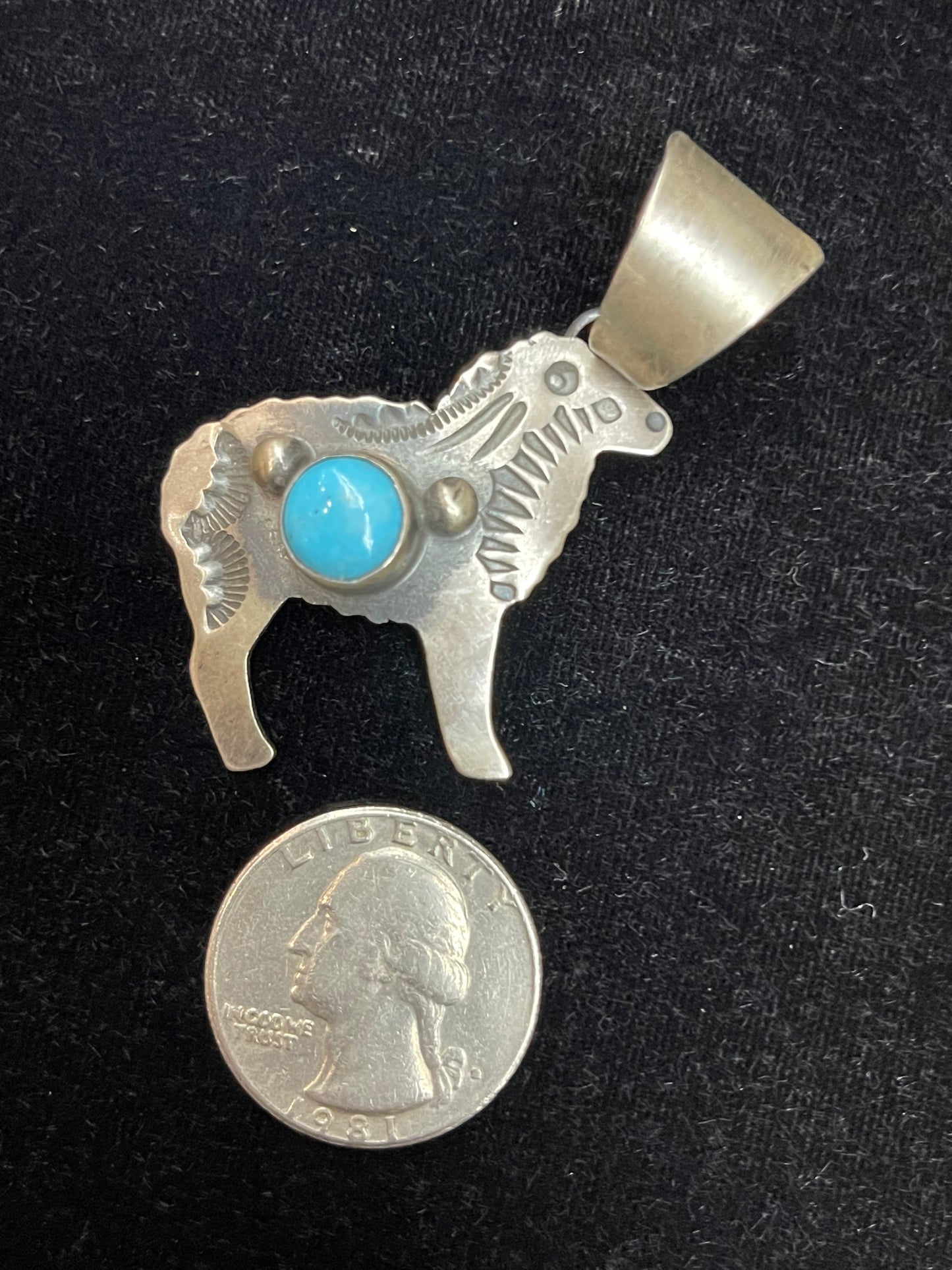 Kingman Animal Turquoise Pendant