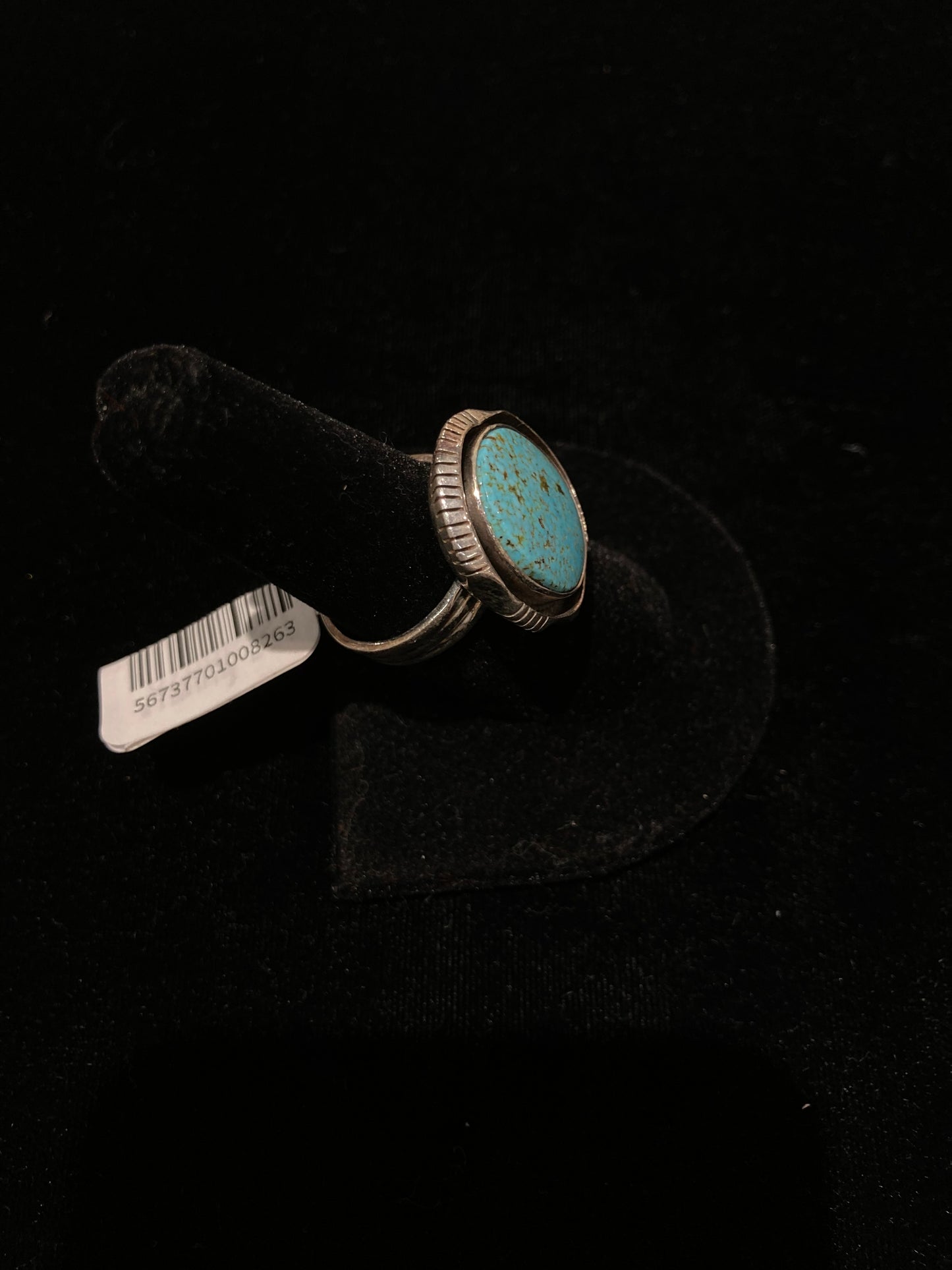 8.0 Kingman Turquoise Oval Ring