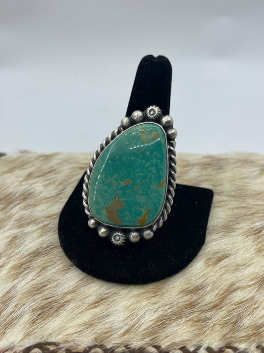 Royston Turquoise Adjustable Ring by Augustine Largo, Navajo
