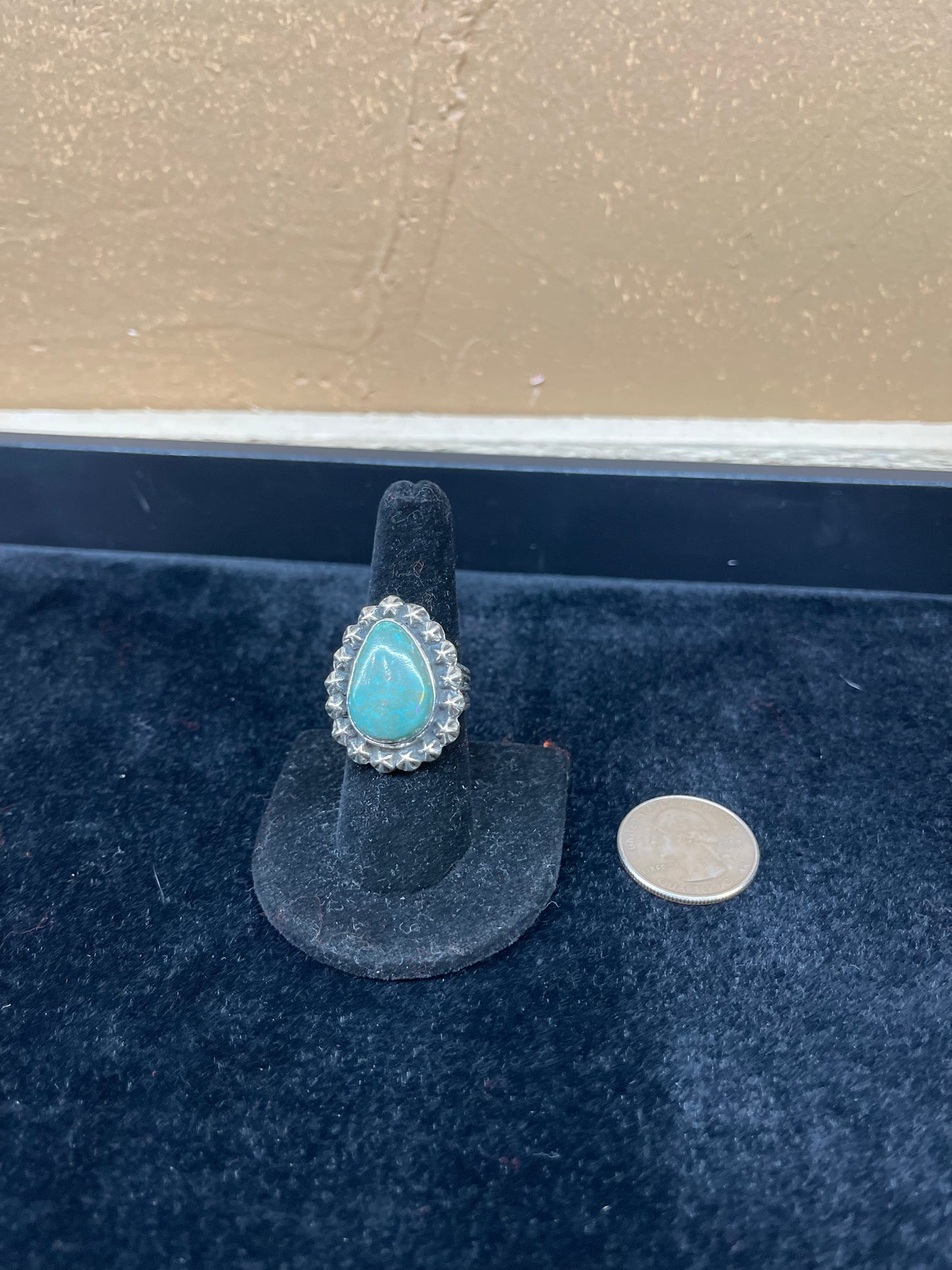 Emerald Valley Turquoise Teardrop Ring