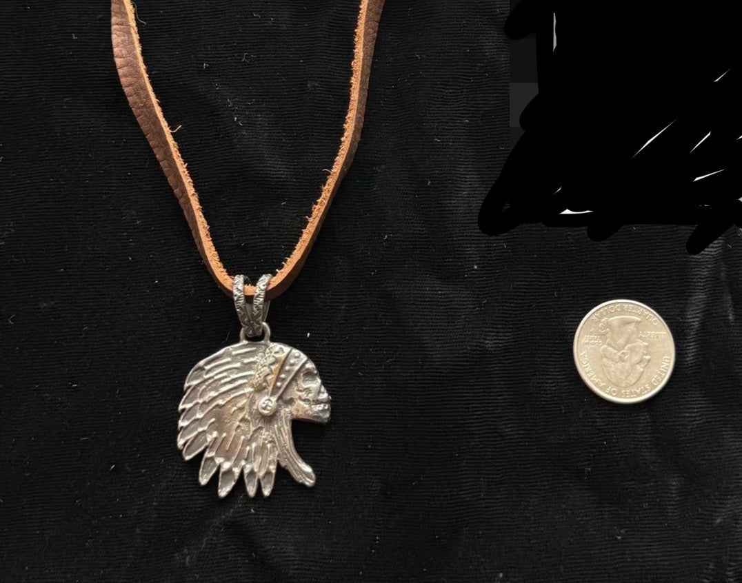 Chief Skeleton Pendant by Bad Bronc