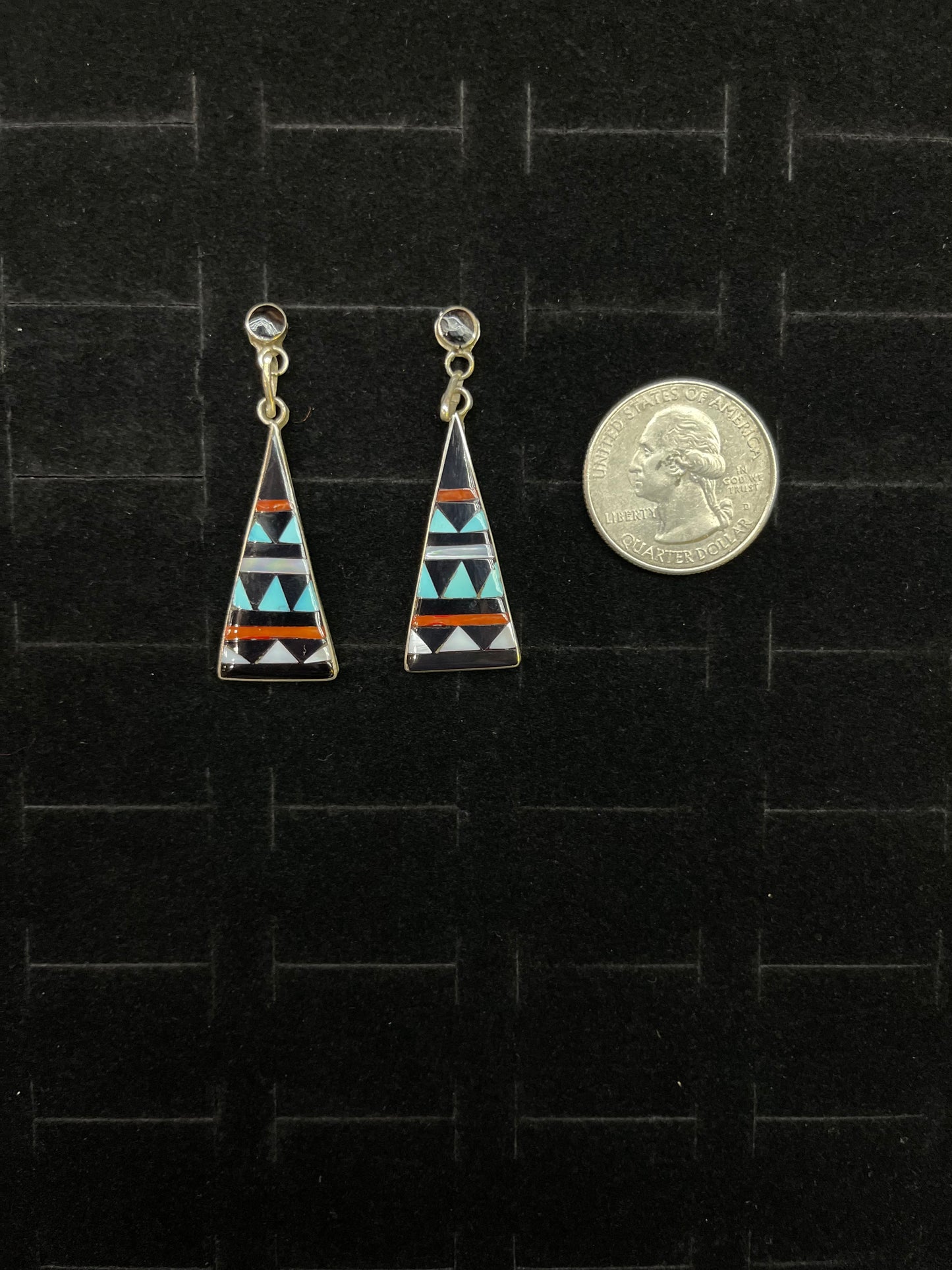 Zuni Triangle Inlay Earrings