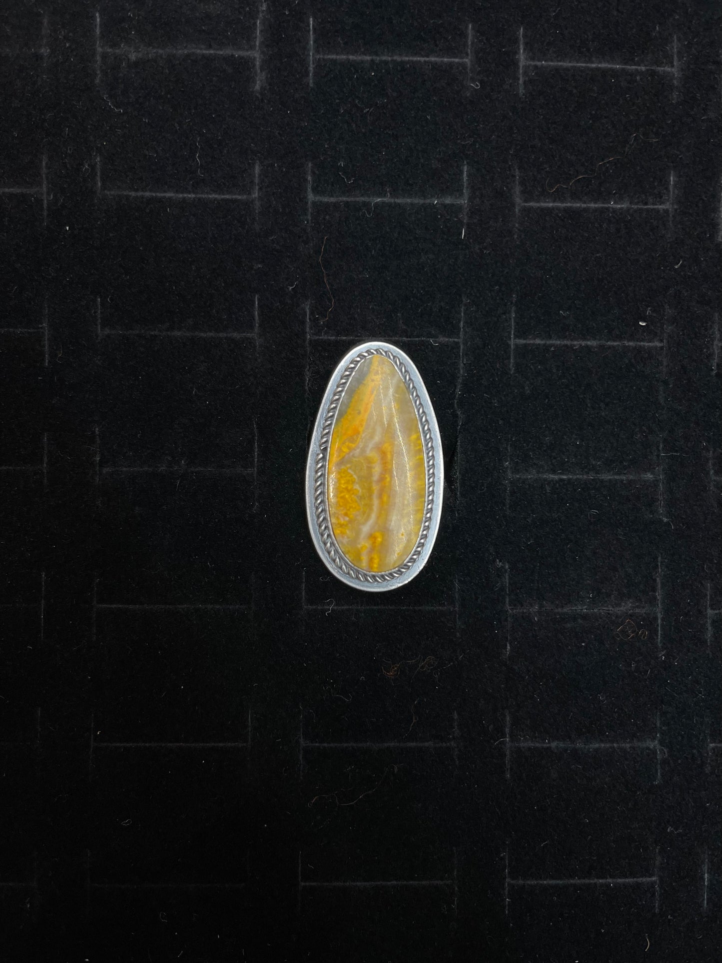 Bumblebee Jasper Ring By G.Platero Navajo