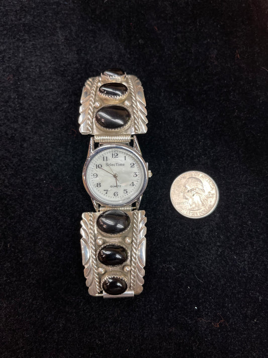 Black Onyx Watch by Pansy Johnson