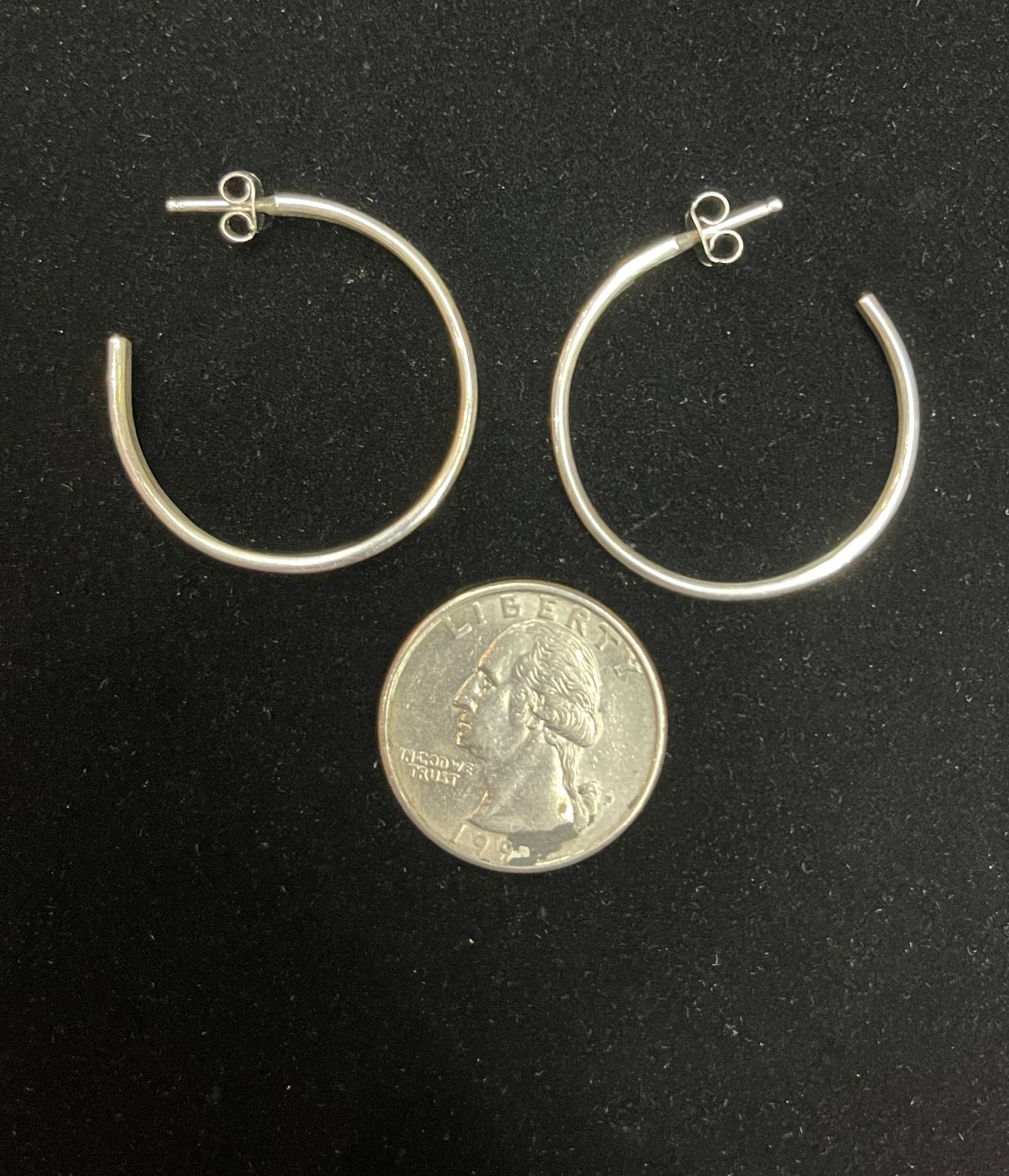 Hoop Earrings by Elaine Tahe, Navajo