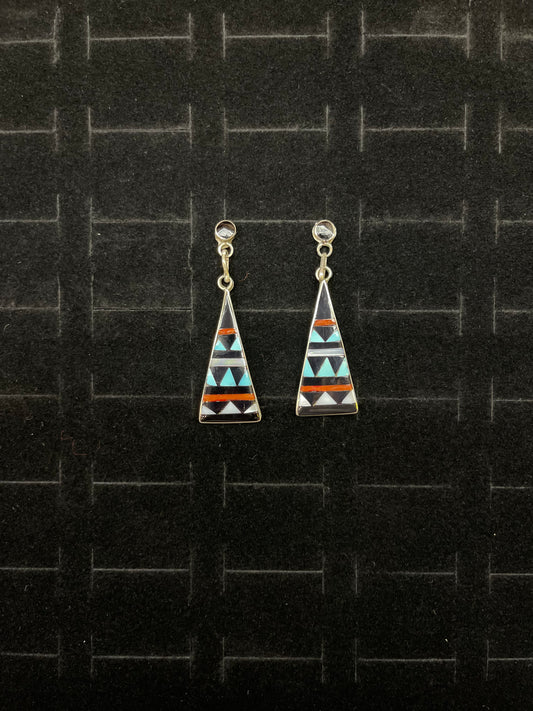 Zuni Triangle Inlay Earrings