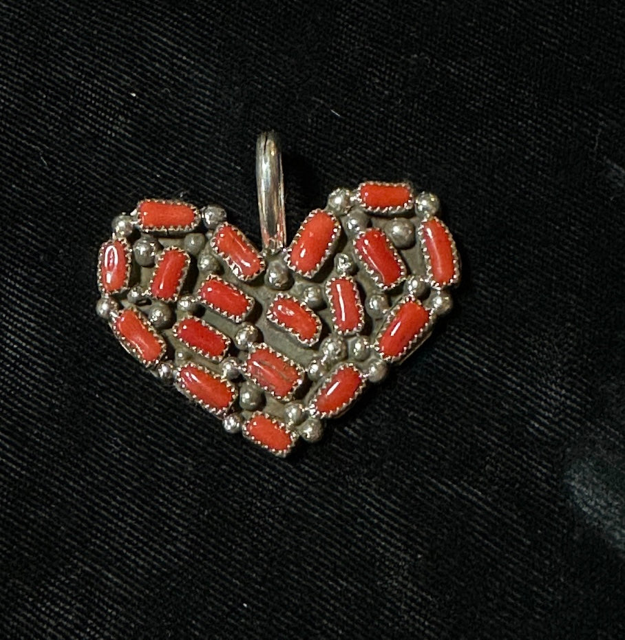 Coral Heart Pendant