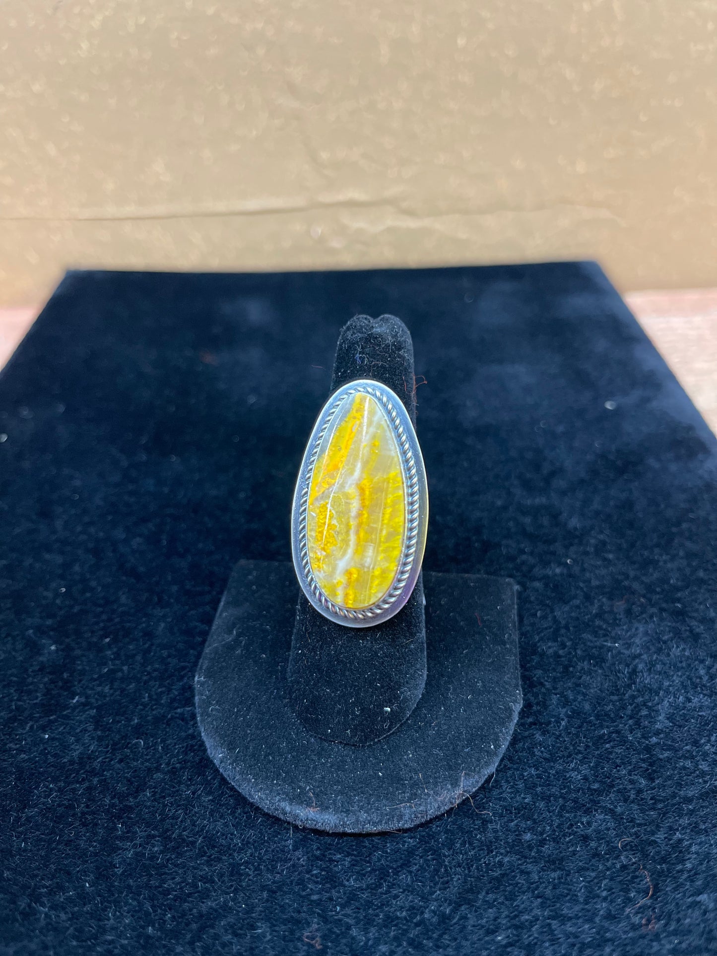 Bumblebee Jasper Ring By G.Platero Navajo
