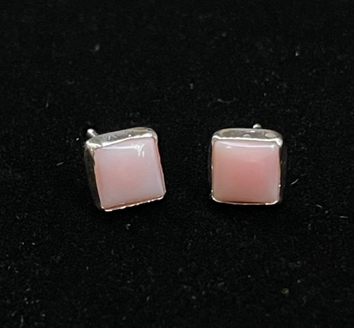 Pink Conch Shell Stud Earrings