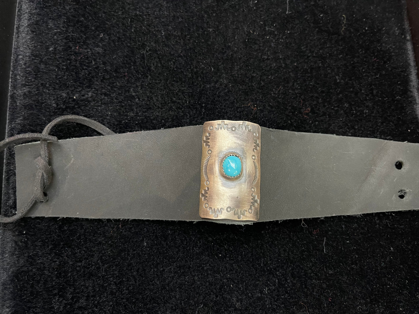 Turquoise Bow Guard by Dale Morgan, Navajo