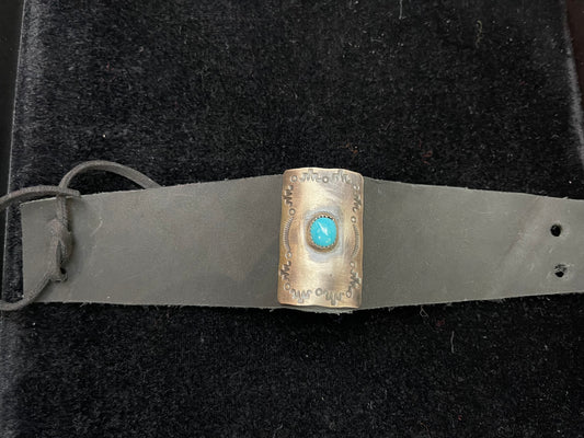 Turquoise Bow Guard by Dale Morgan, Navajo