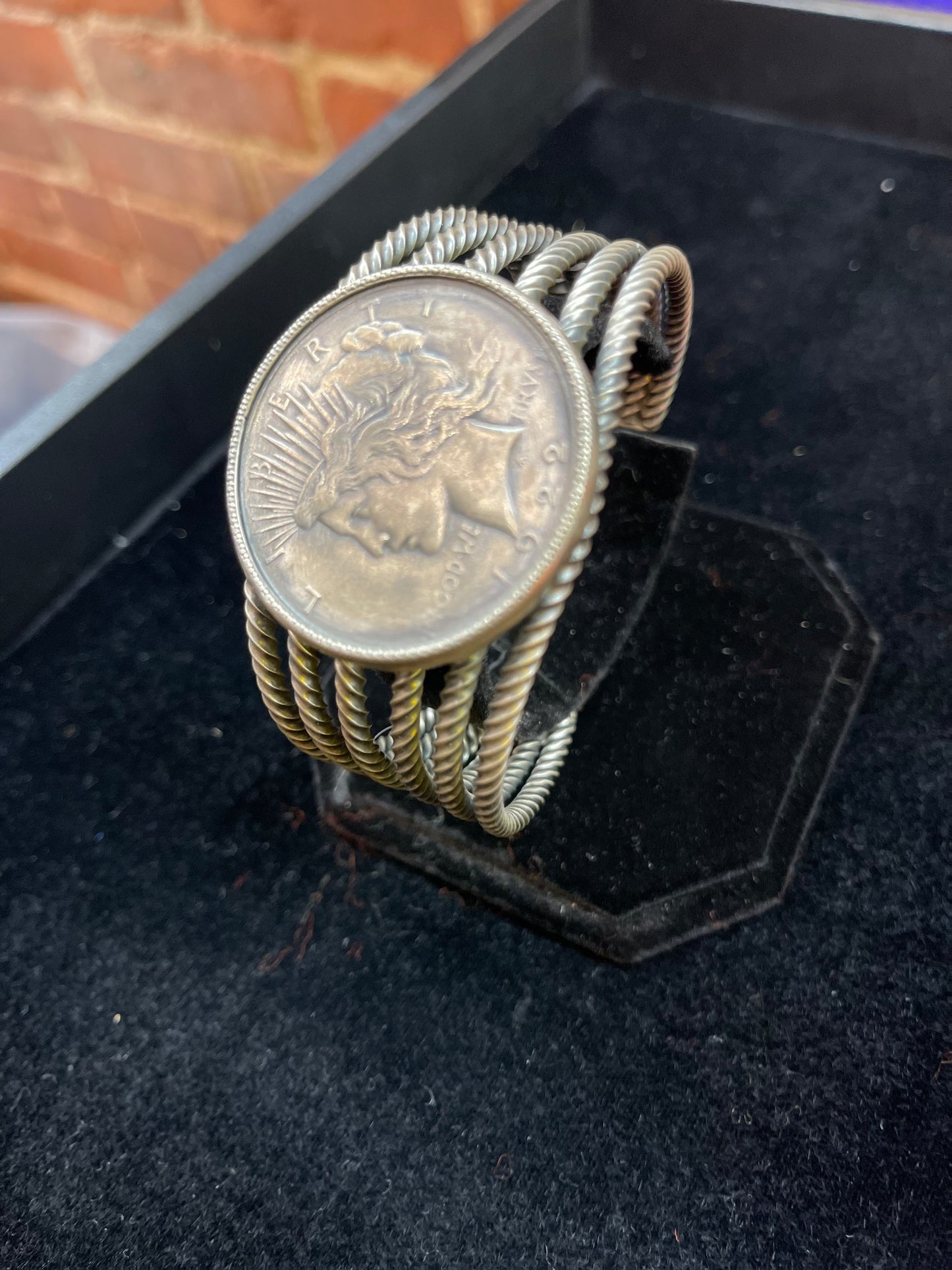 1922 Silver Dollar Twisted Cuff Bracelet