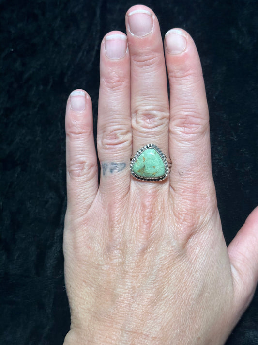 10.0 Pixie Turquoise Triangle Shaped Ring