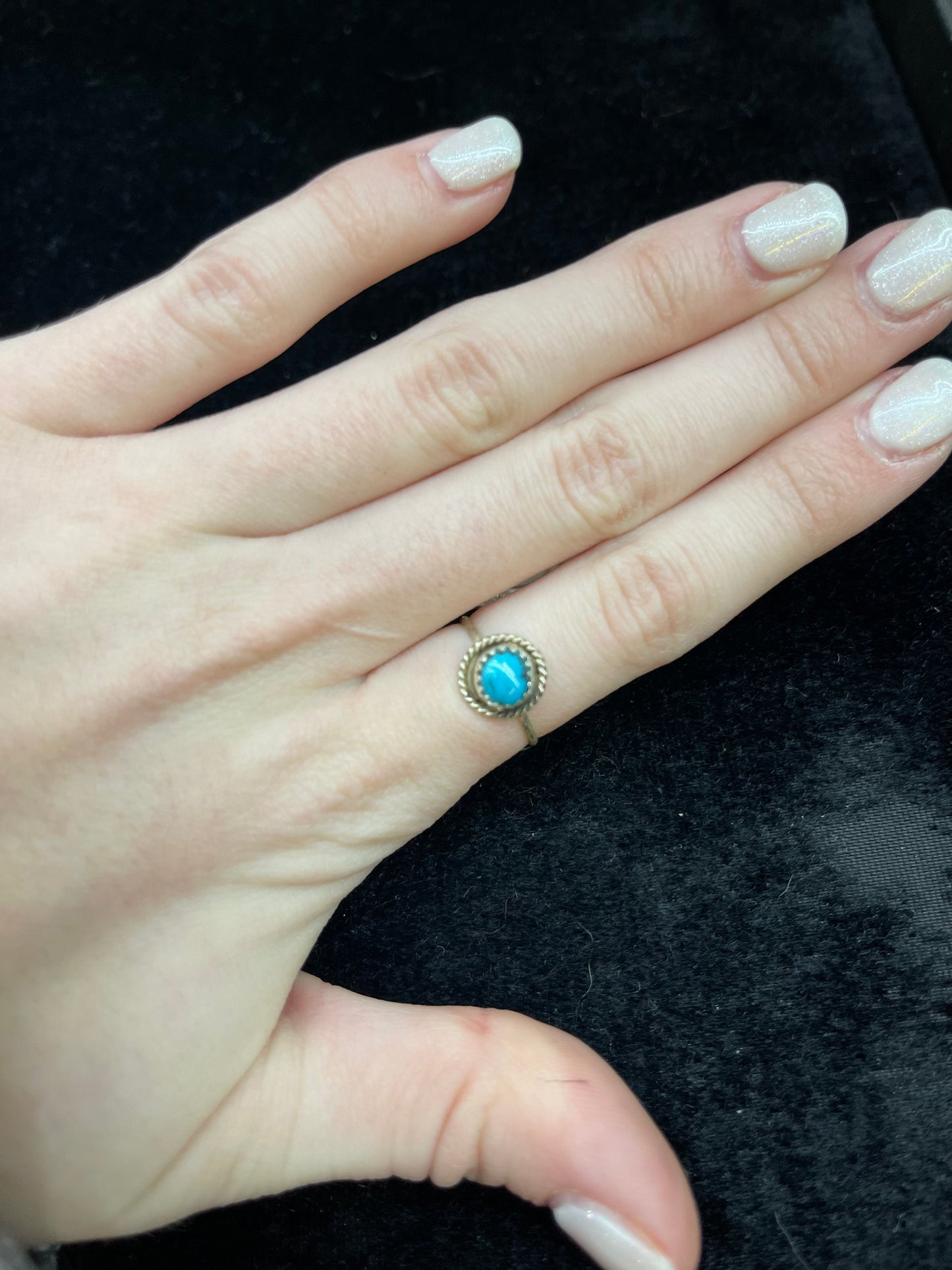 Sleeping Beauty Turquoise Dainty Ring