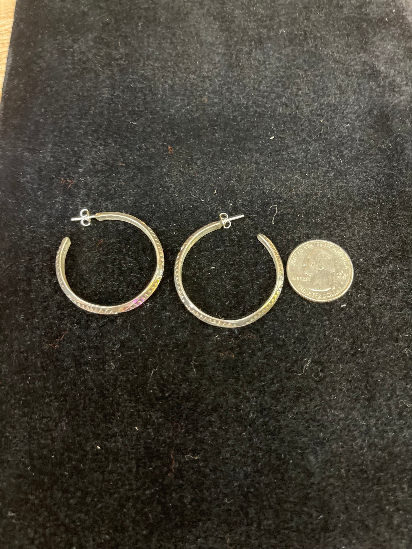 Triangle Wire Stamped Hoop Earrings