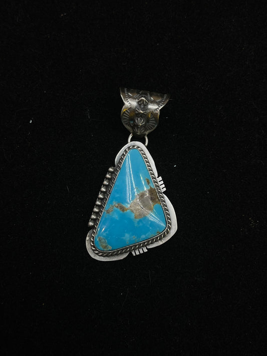 Cripple Creek Turquoise Pendant with 11.5mm Bale by John Nelson, Navajo