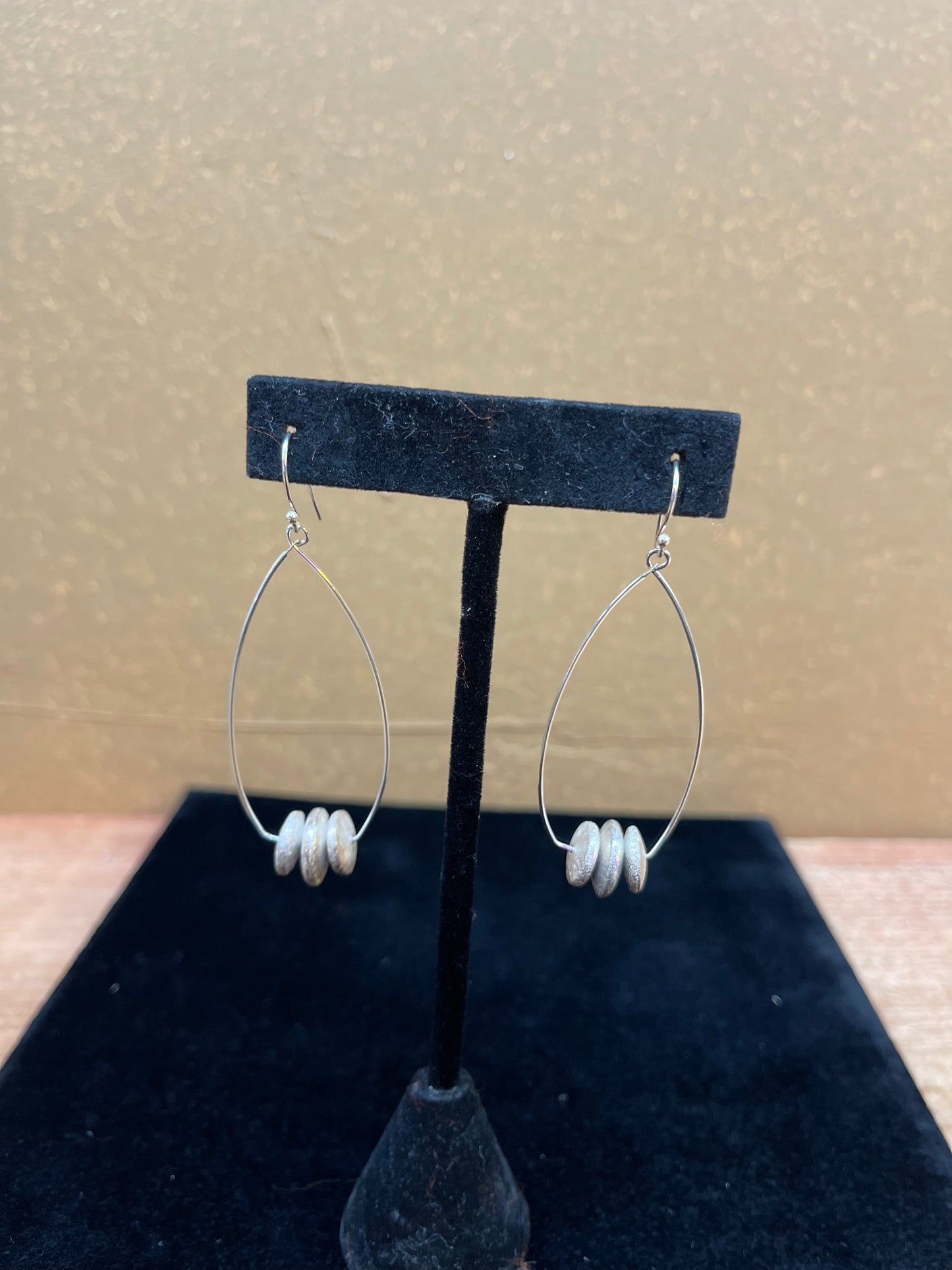Sterling Silver Saucer Bead Wire Earring Navajo