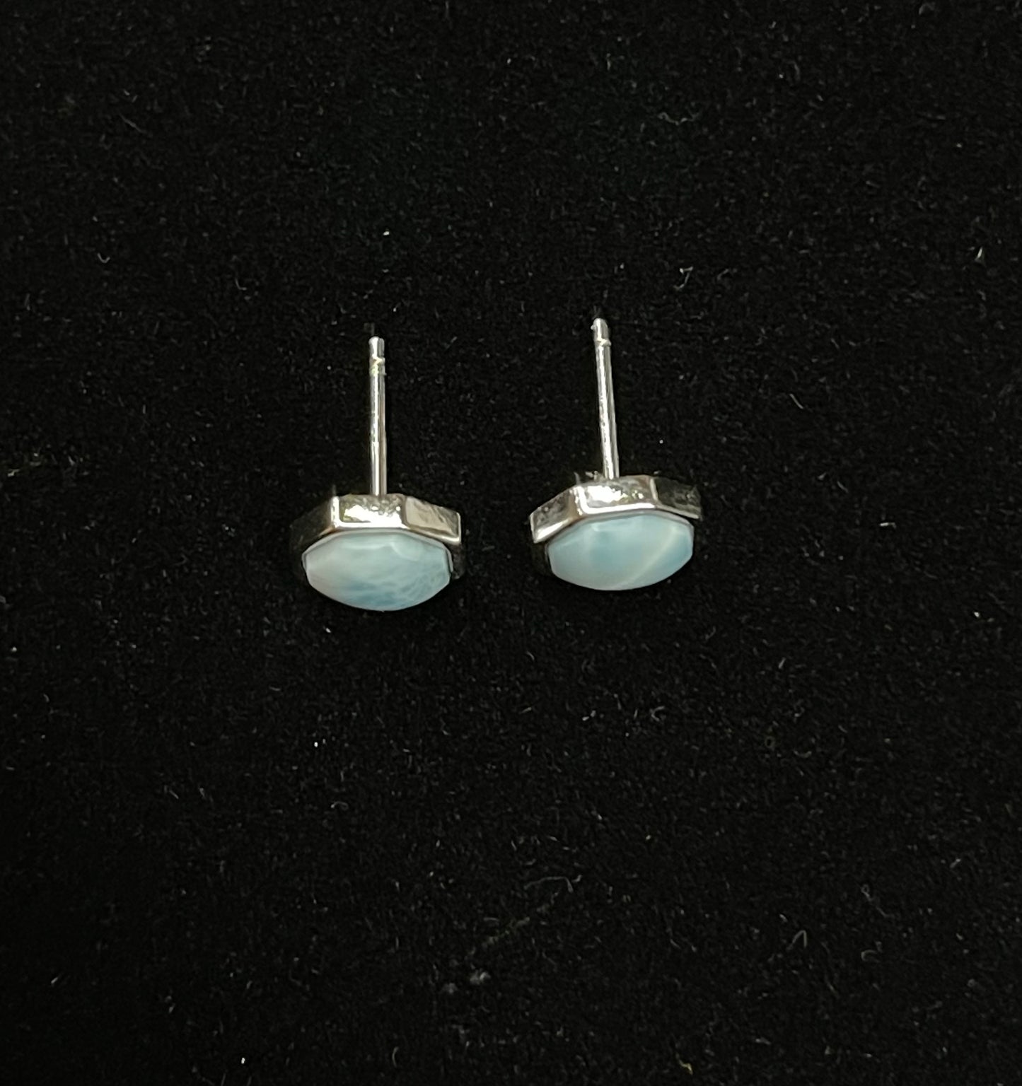 Small Larimar Post Earrings