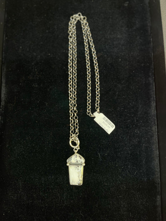 White Buffalo Drop Necklace