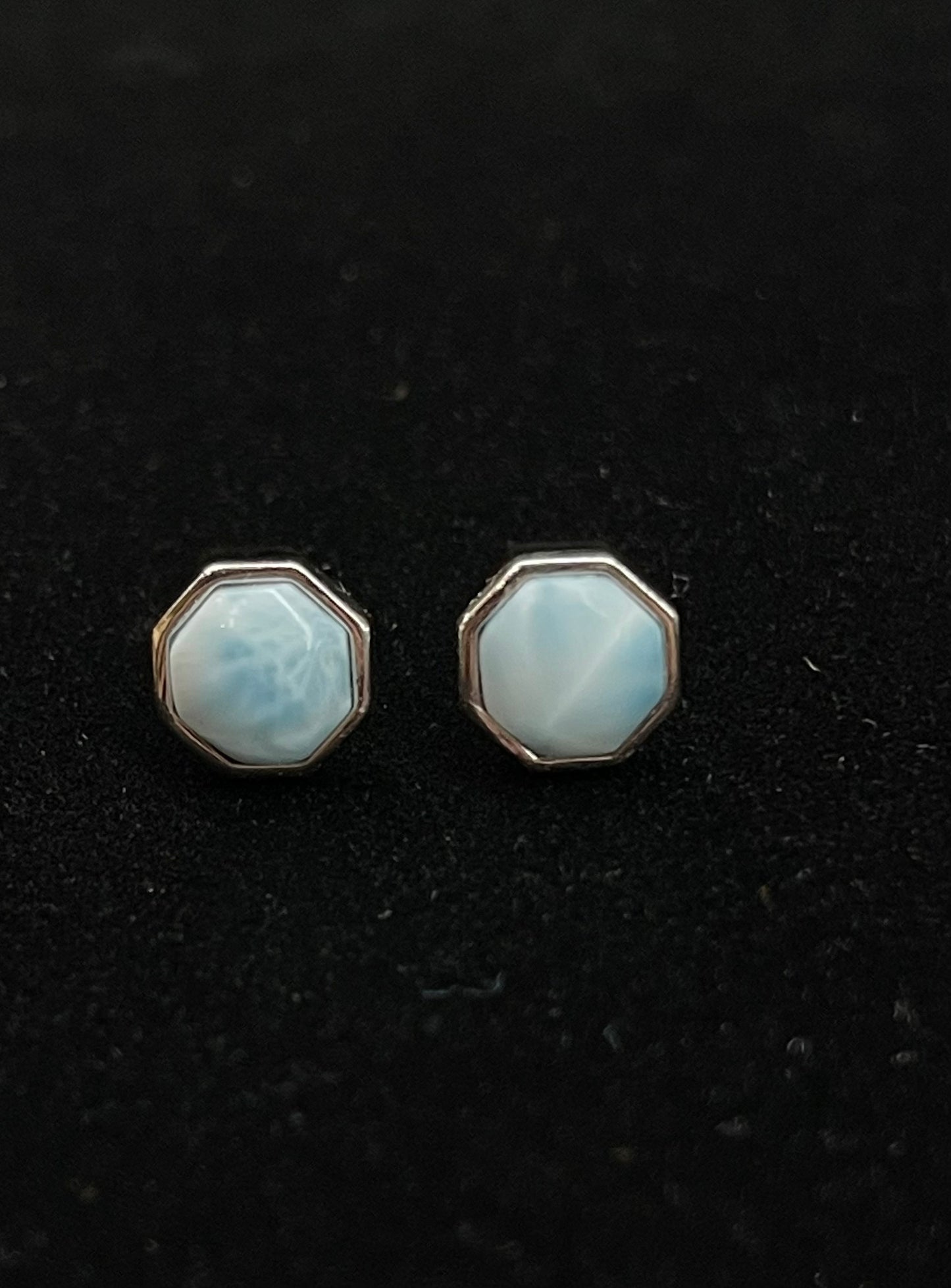 Small Larimar Post Earrings