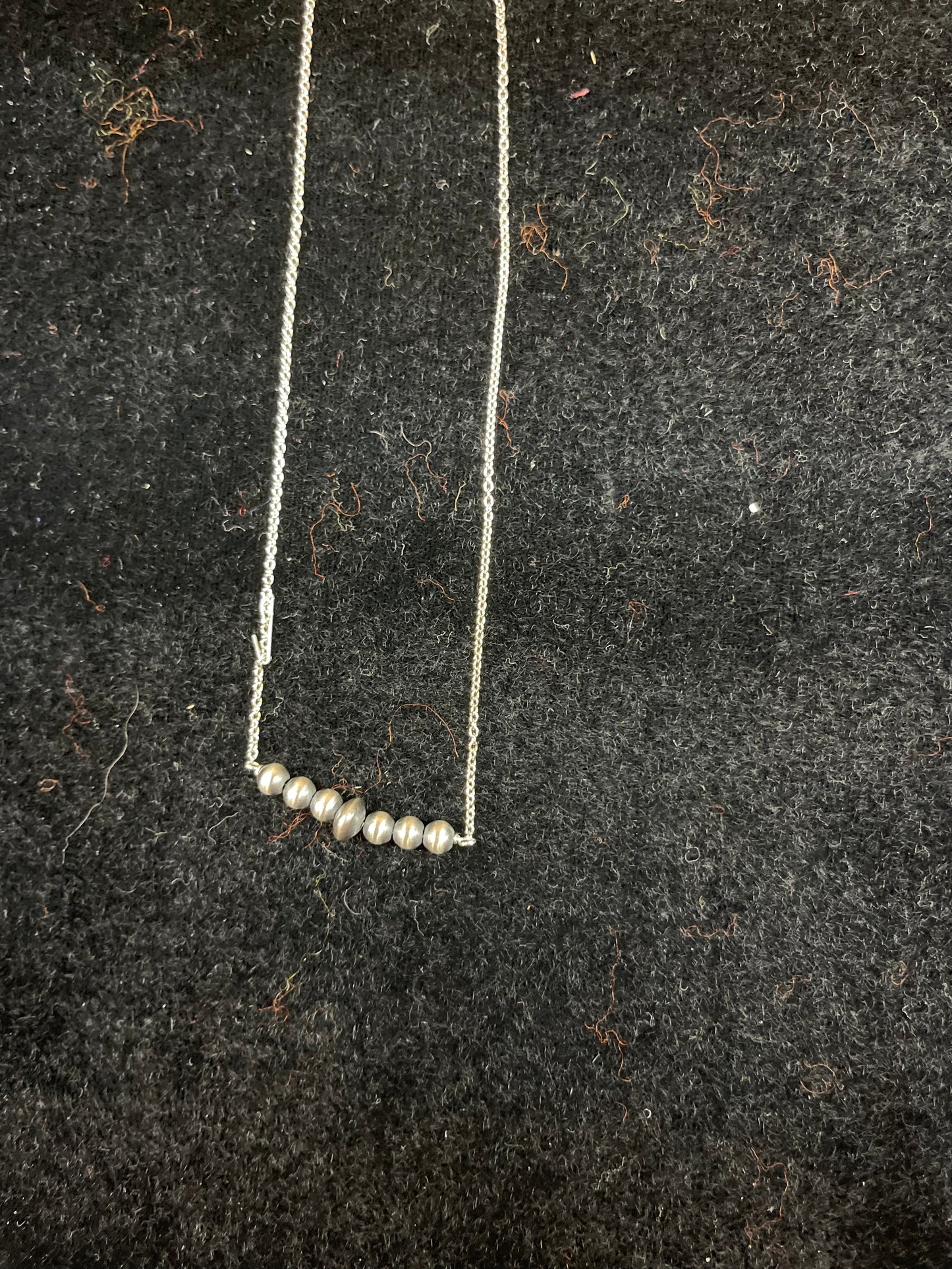 4mm 15" Navajo Pearl Dainty Necklace