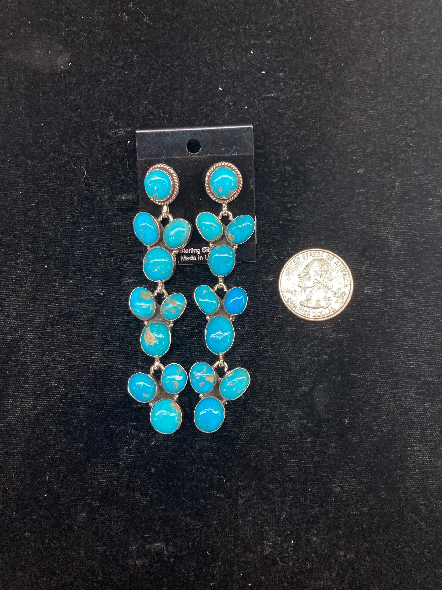 Natural Sleeping Beauty Turquoise Dangle Earrings