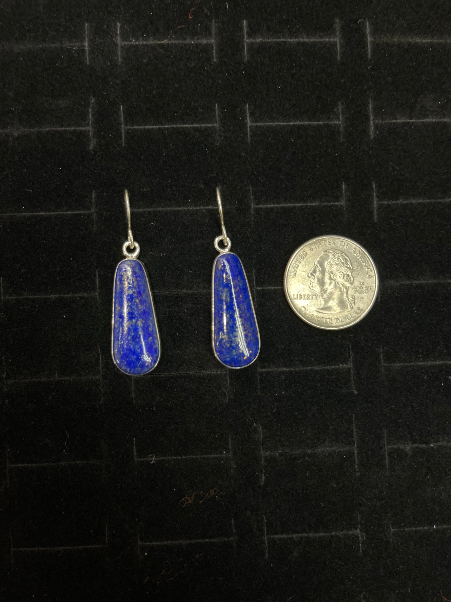 Lapis Tear Drop Dangle Earrings By S.L. Navajo