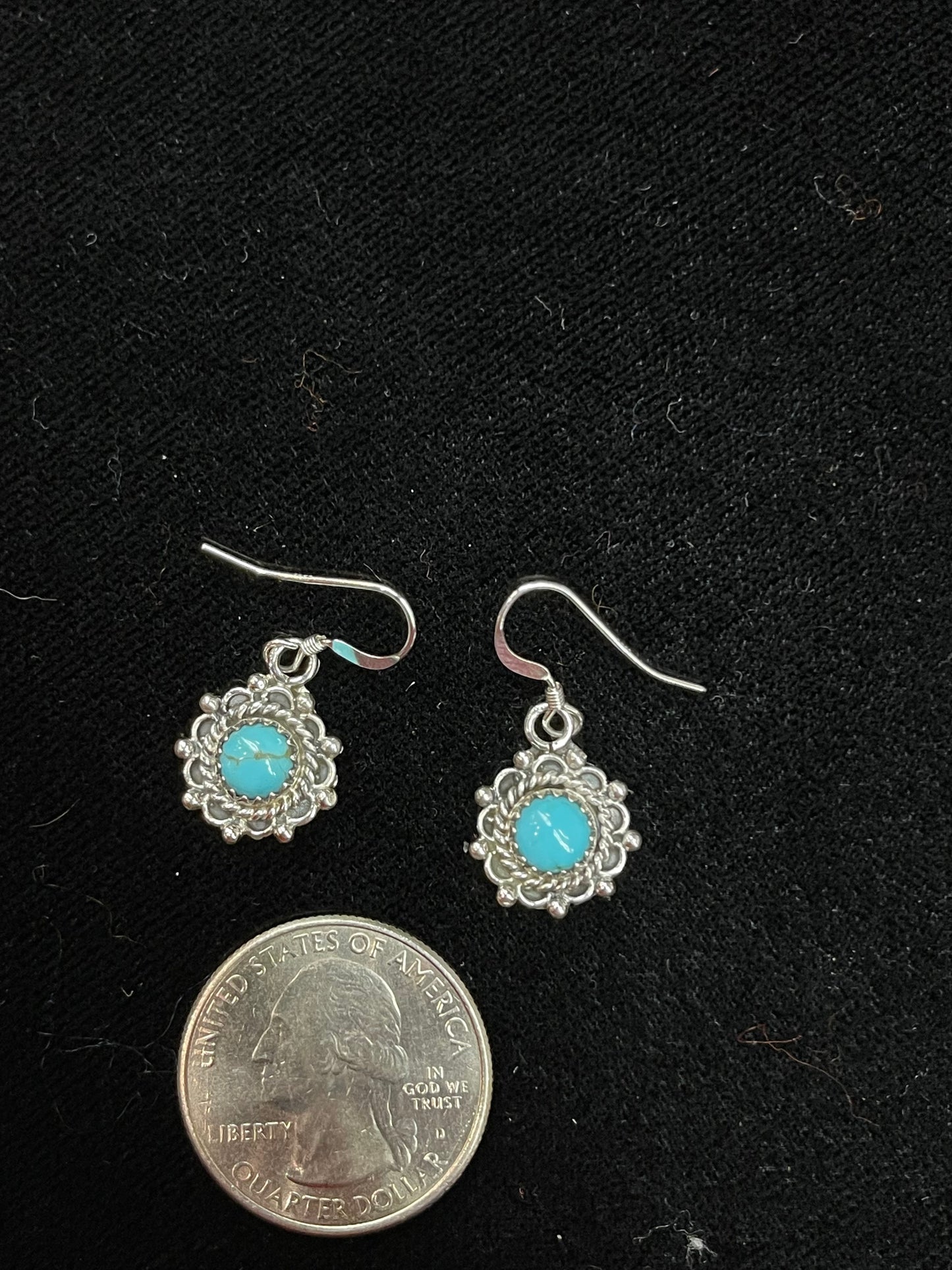 Turquoise Dangle Earrings by Emery Spencer, Navajo