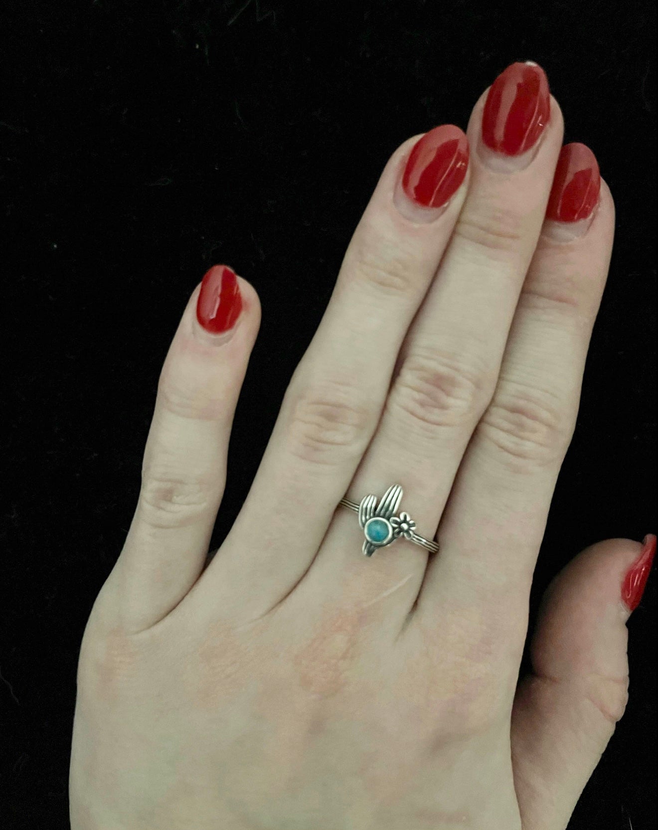 7.0 Dainty Turquoise Cactus Ring