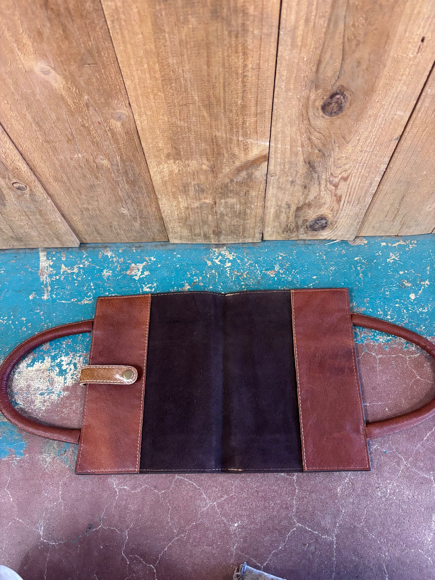 Brown And White Cowhide Portable Bible Cover