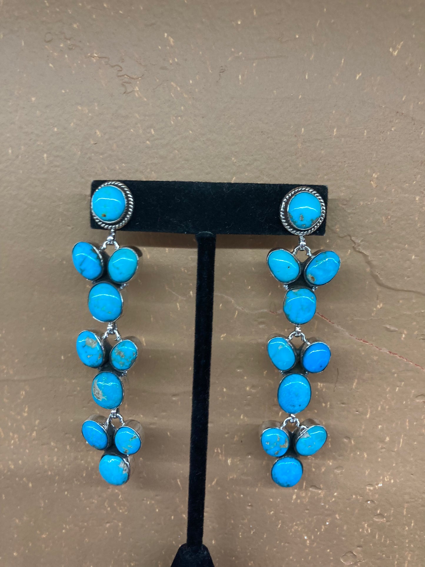 Natural Sleeping Beauty Turquoise Dangle Earrings