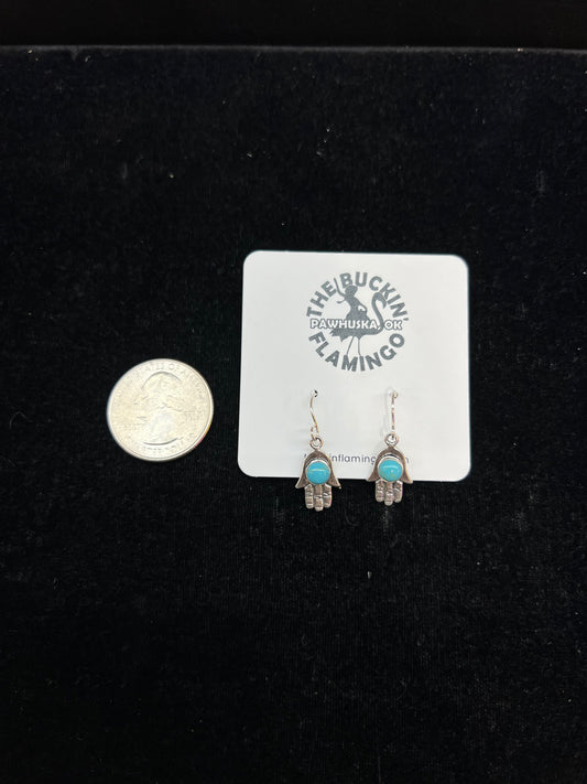 Dainty Hook Sterling Silver Earring with Sleeping Beauty Stone