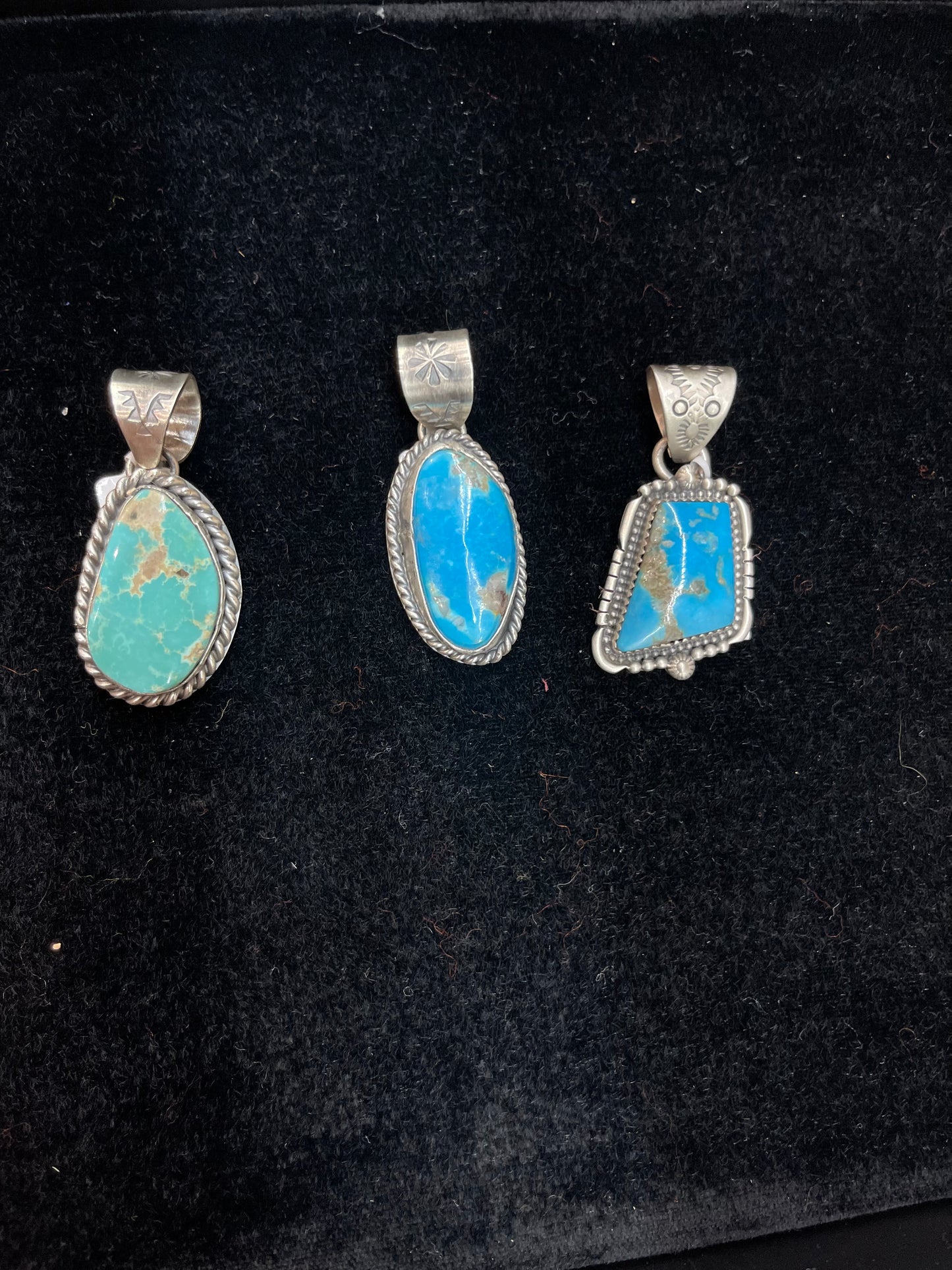 Turquoise Pendants Different Shapes and Sizes